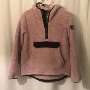 North Face Sherpa quarter zip - dusty rose size L